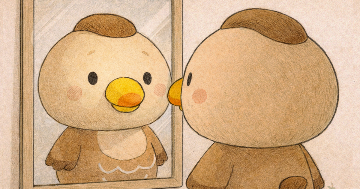 Cmonchan staring into the mirror alone in a darkening room