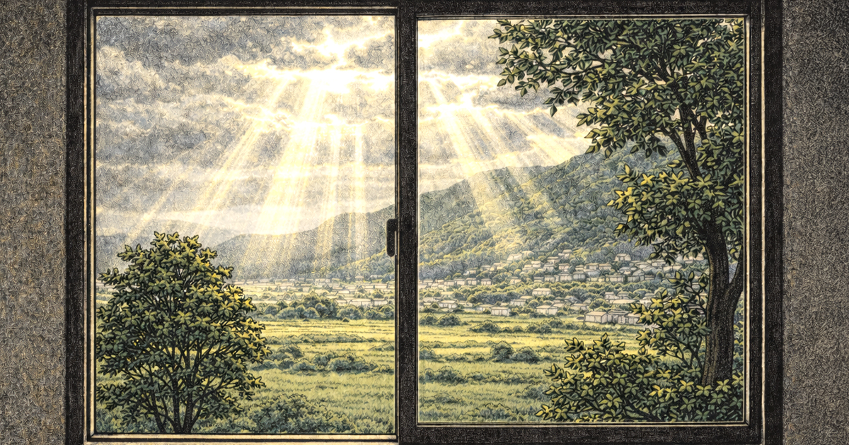 Cmonchan flies out of the room into sunlight to find the duck flock