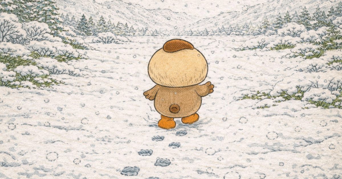 Cmonchan discovers a world covered in snow on a winter morning