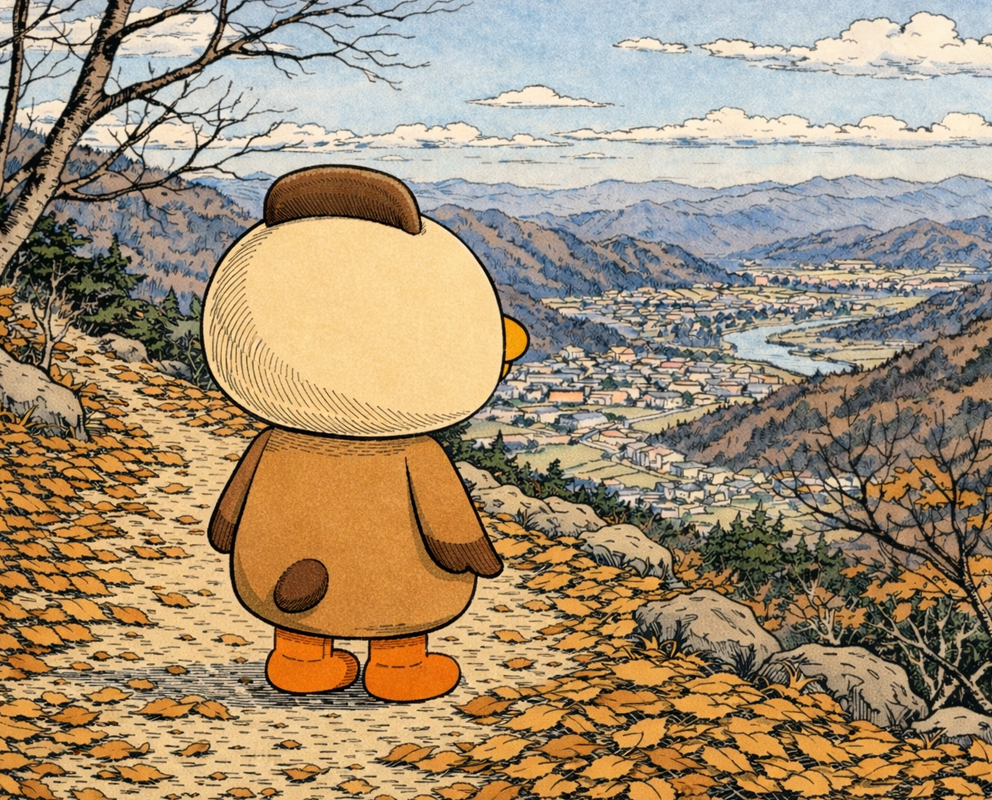 Cmonchan walks alone into the mountains as crows watch, following sounds of woodpecker and warbler toward a healing spring