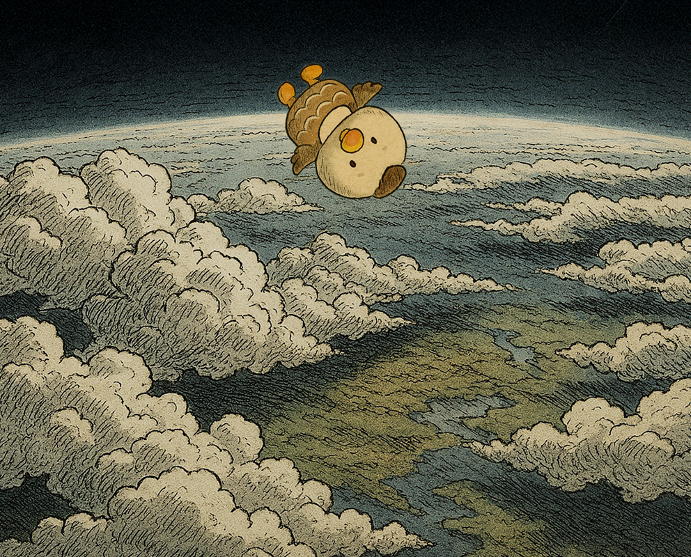 Cmonchan was lifted high into the sky